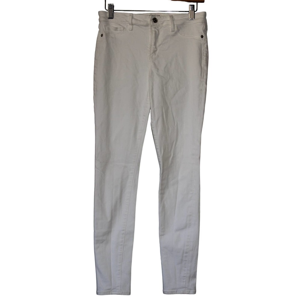 Women's Abercrombie & Fitch Harper Super Skinny White Cotton Jeans Size 27 / 4